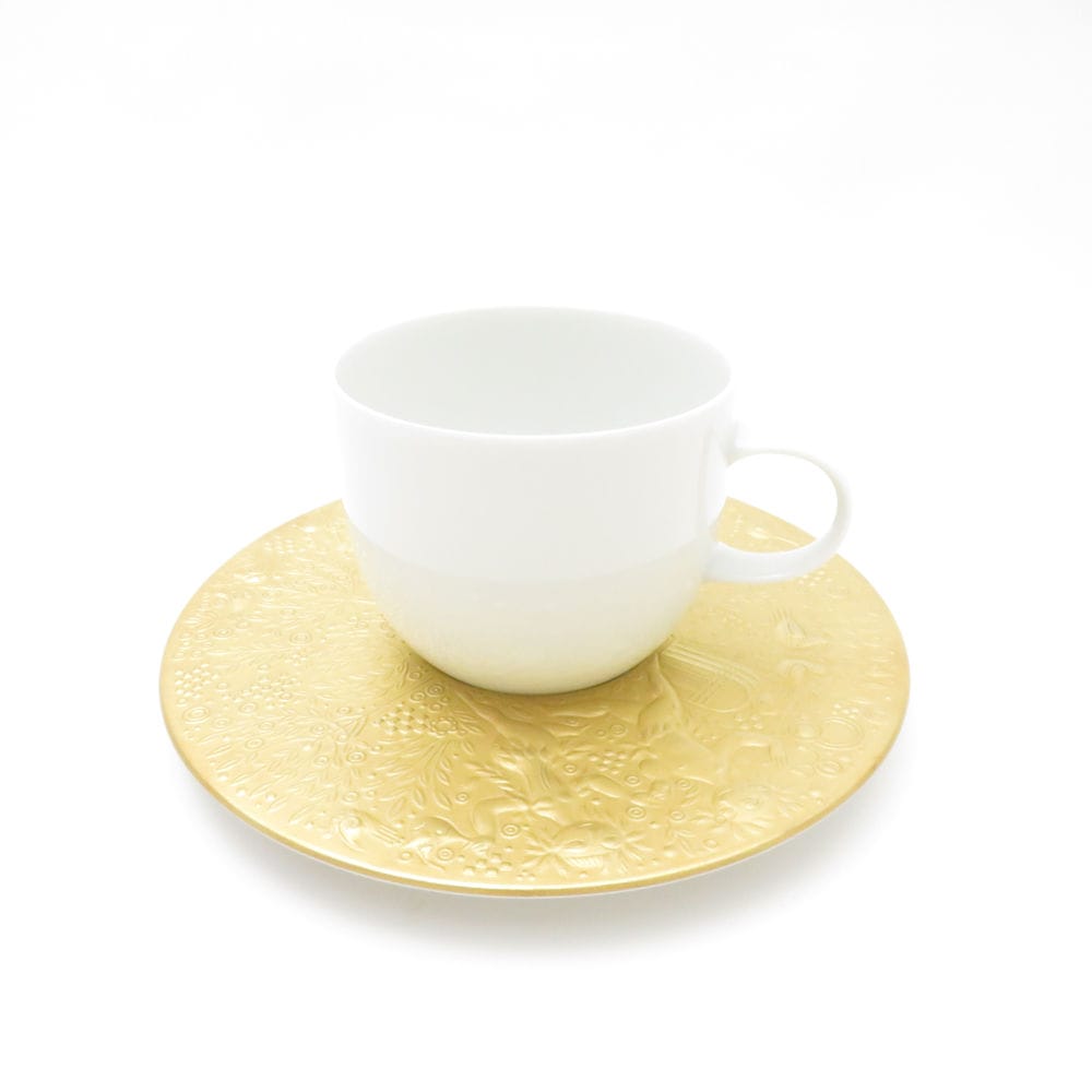未使用 Rosenthal ローゼンタール 魔笛 ゴールド スタジオライン コーヒーカップ＆ソーサー ビョルン・ウィンブラッド SC8741H2 【中古】