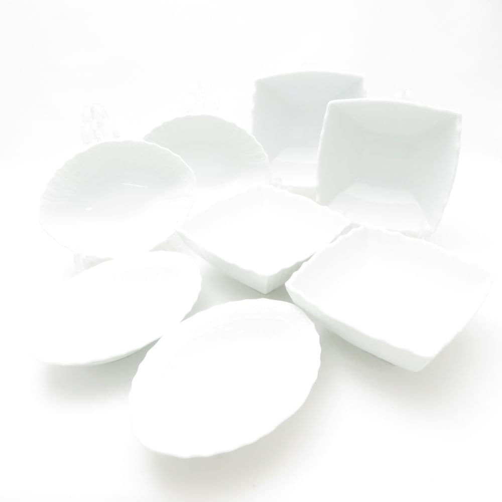 Richard Ginori リチャードジノリ ベッキオホワイト スクエアボウル オーバルボウル 8点 セット 13cm 16cm 深皿 小鉢 SM4512H2 【中古】