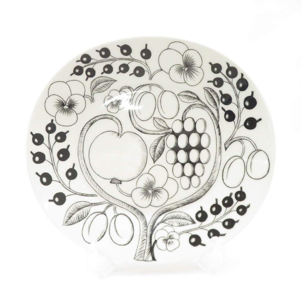 美品 ARABIA アラビア パラティッシ ブラック オーバルプレート 1枚 25cm 大皿 ブラック 北欧 フィンランド SU13114J2 【中古】