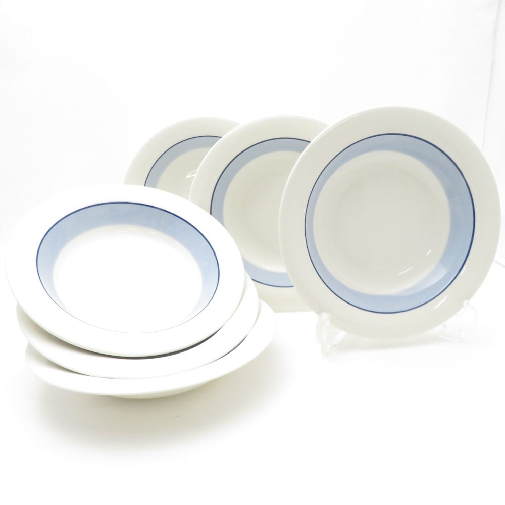 未使用 ARABIA アラビア Pudas Arctica アークティカ プダス スーププレート 6枚 セット 20cm ディープ 深皿 旧ロゴ 北欧 SC8912J1 【中古】