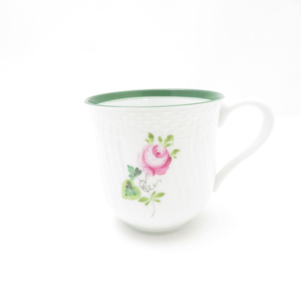 美品 Herend ヘレンド ウィーンの薔薇 ミッドマグ VRH 1739 マグカップ 1点 ミッド ミルク ティー コーヒー バラ SU13090K1 【中古】