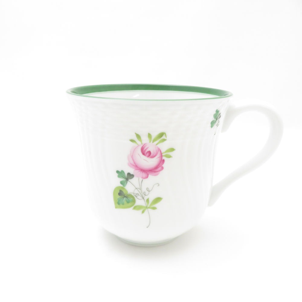 美品 Herend ヘレンド ウィーンの薔薇 ミッドマグ VRH 1729 マグカップ 1点 ミッド ミルク ティー コーヒー バラ SU13091K1 【中古】