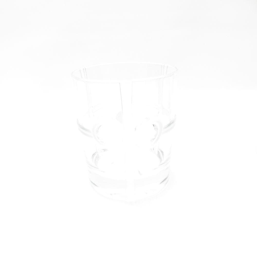 美品 TIFFANY＆Co. ティファニー ボウグラス タンブラー 1点 リボン ロックグラス テーブルウェア SU13100K1 【中古】