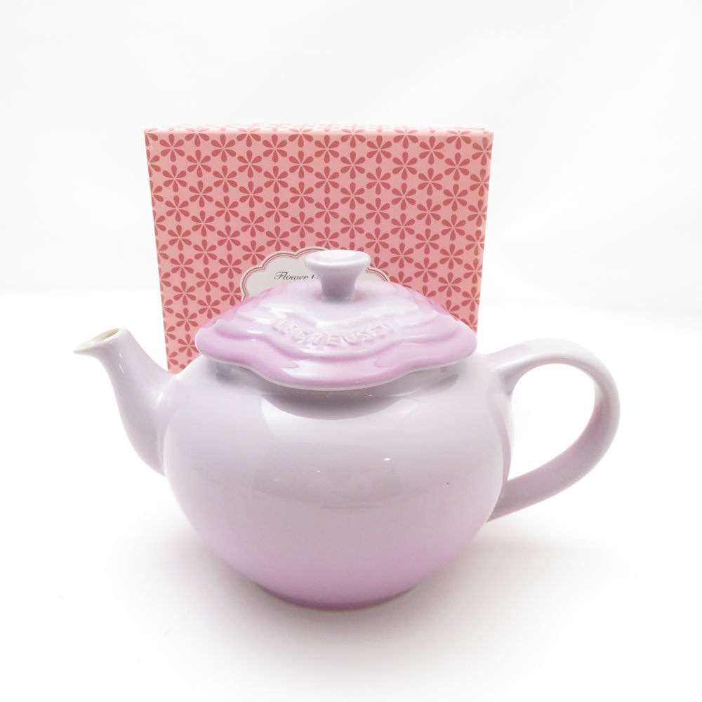 未使用 Le Creuset ルクルーゼ スモールフラワー ティーポット 1点 茶器 カトレア SC8960L2 【中古】