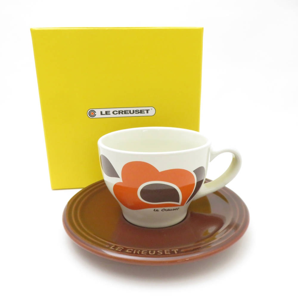 未使用 Le Creuset ルクルーゼ カップ＆ソーサー 1客 ピーコック スモール ティー コーヒー 限定 SO3633A1 【中古】