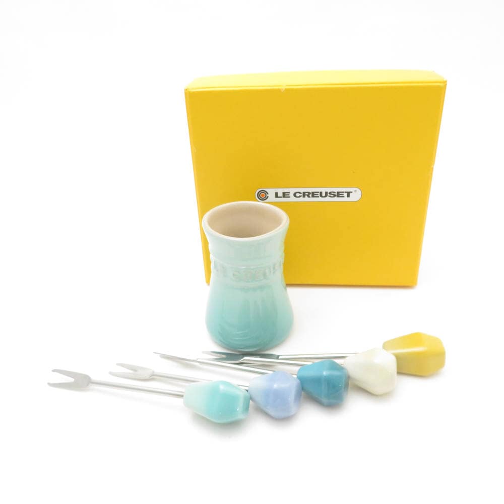 未使用 Le Creuset ルクルーゼ フードピックセット 1点 カトラリー ピック5本入セット SO3638A1 【中古】