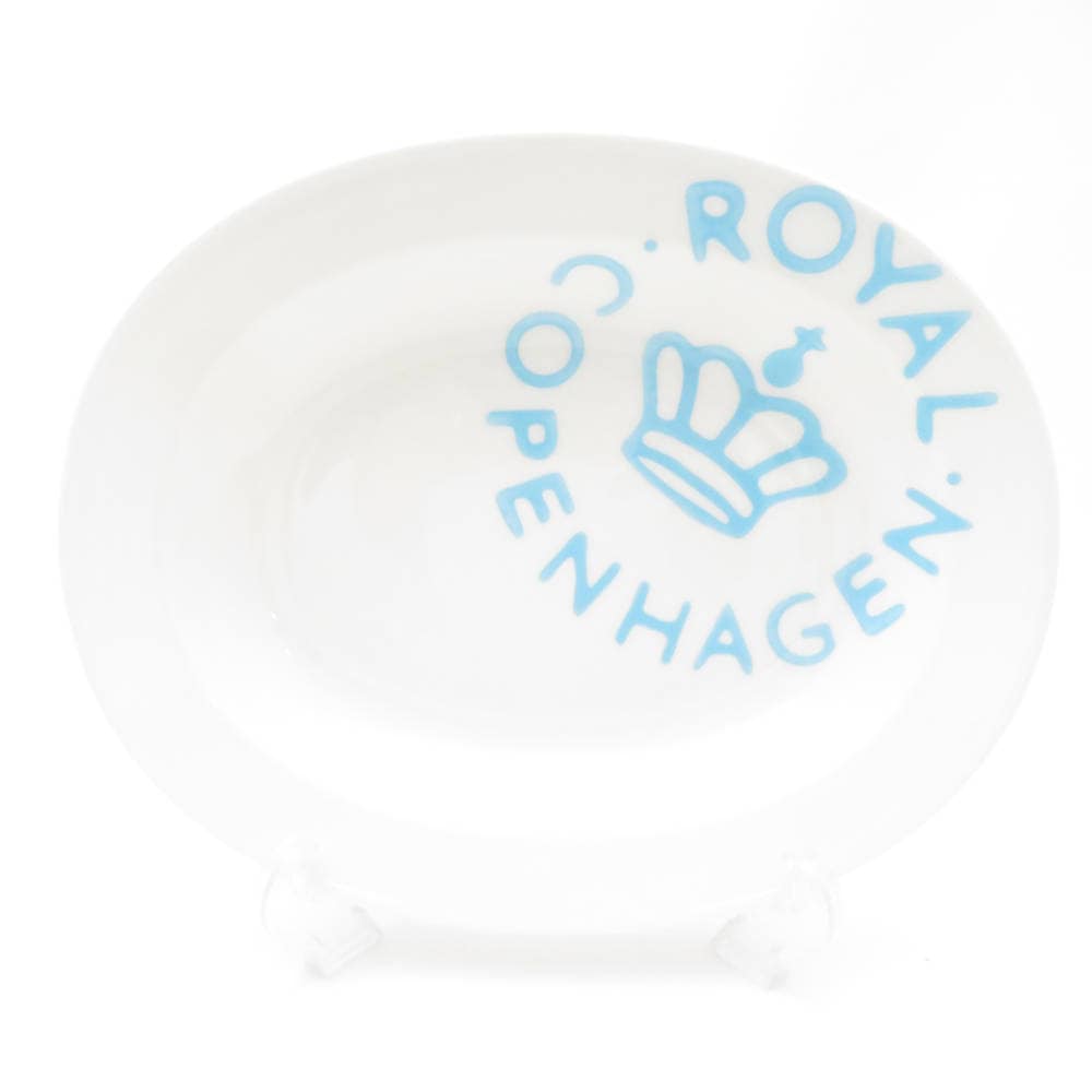 未使用 ROYAL COPENHAGEN ロイヤルコペンハーゲン ニューシグネチャー オーバルプレート 1枚 ライトブルー 楕円皿 23cm 廃盤 SO3642A1 【中古】