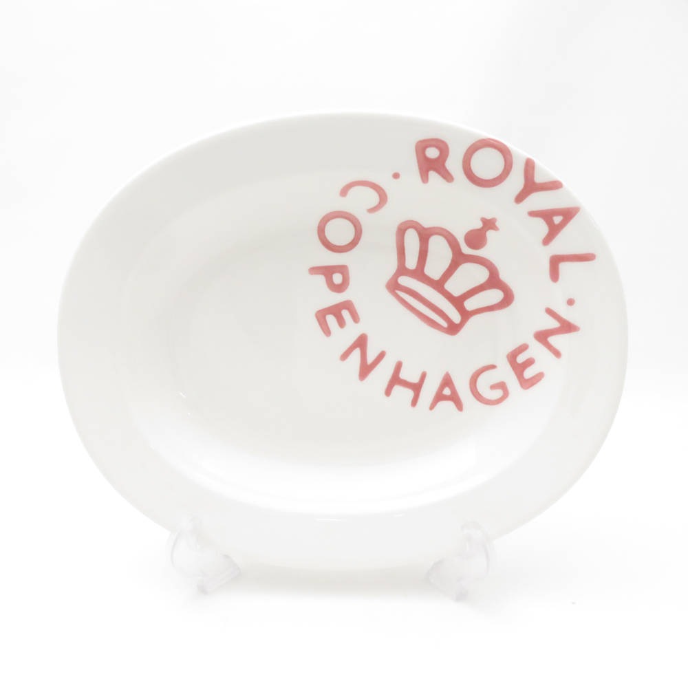ROYAL COPENHAGEN ロイヤルコペンハーゲン ニューシグネチャー オーバルプレート 1枚 レッド 23cm 楕円皿 廃盤 SO3643A1 【中古】