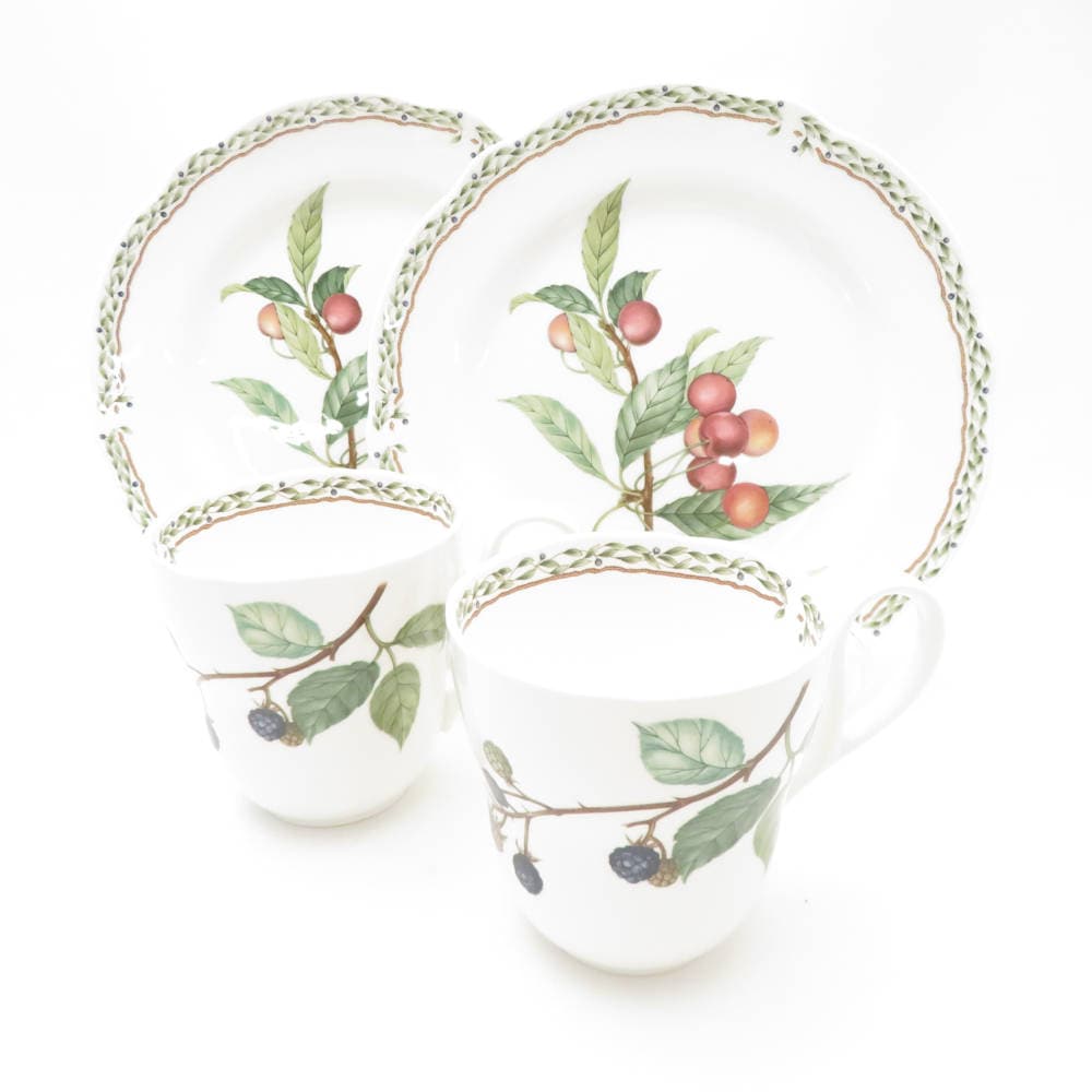 美品 Noritake ノリタケ ロイヤルオーチャード 中皿 マグカップ 4点 セット 22cmプレート コップ SC9058A2 【中古】