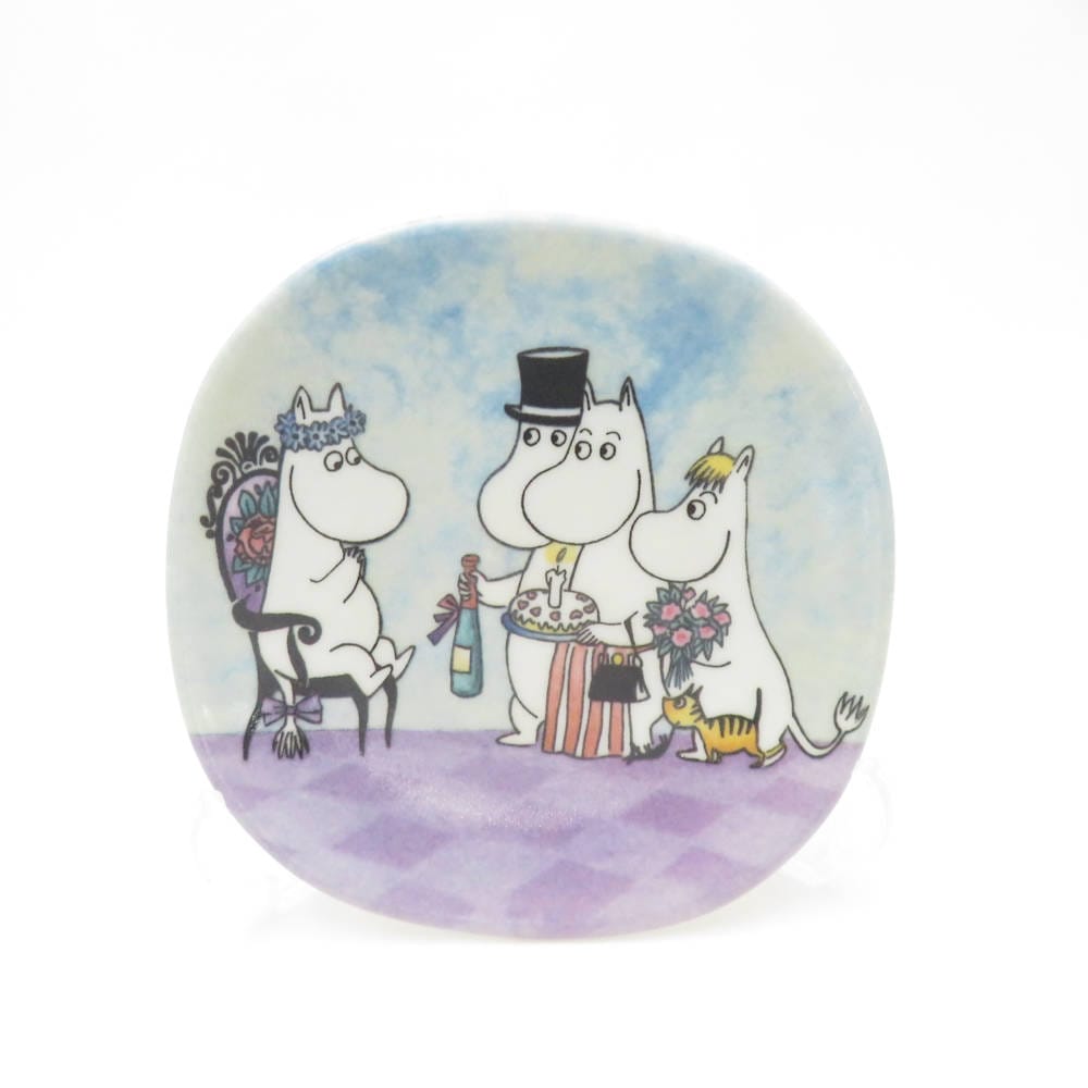 美品 ARABIA アラビア ムーミン BIRTHDAY バースデー バースデイ 誕生日 飾り皿 1枚 ウォールプレート 北欧 フィンランド SU13192K2 【中古】