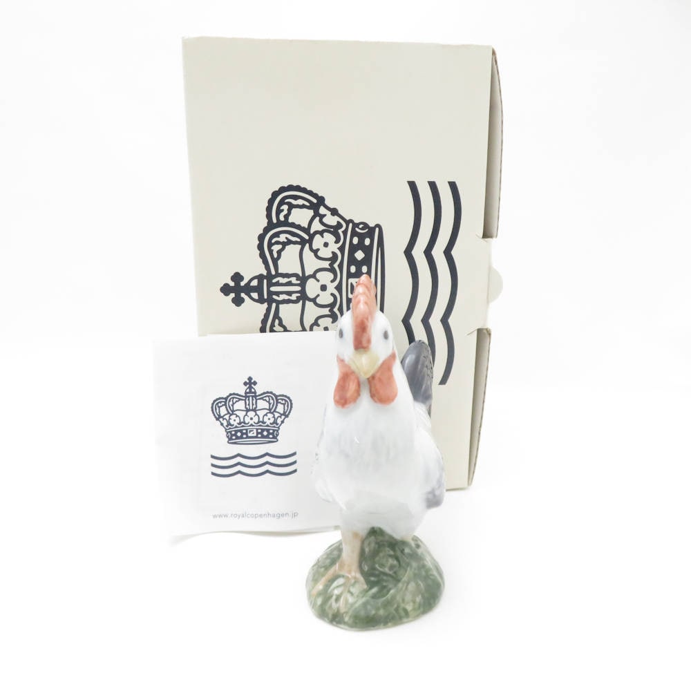 美品 ROYAL COPENHAGEN ロイヤルコペンハーゲン ゾディアック 2017年 フィギュリン 1点 置物 干支 鶏 酉 鳥 SC8947B3 【中古】