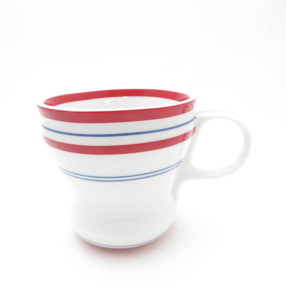 美品 STARBUCKS スターバックス Retro レトロ マグカップ 1点 2007年 白 赤 青 スタバ コーヒー SU13137P1 【中古】