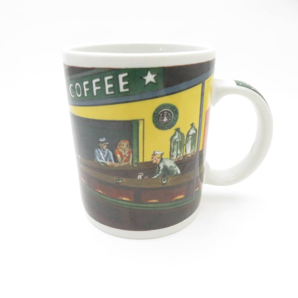 美品 STARBUCKS スターバックス Nighthawks ナイトホークス マグカップ 1点 1999年 名画 スタバ コーヒー SU13138P1 【中古】
