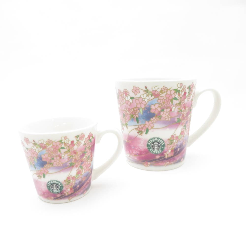 未使用 STARBUCKS スターバックス SAKURA サクラ 2011 マグカップ ＆ デミタスマグカップ 2点 セット スタバ SM4570J2 【中古】