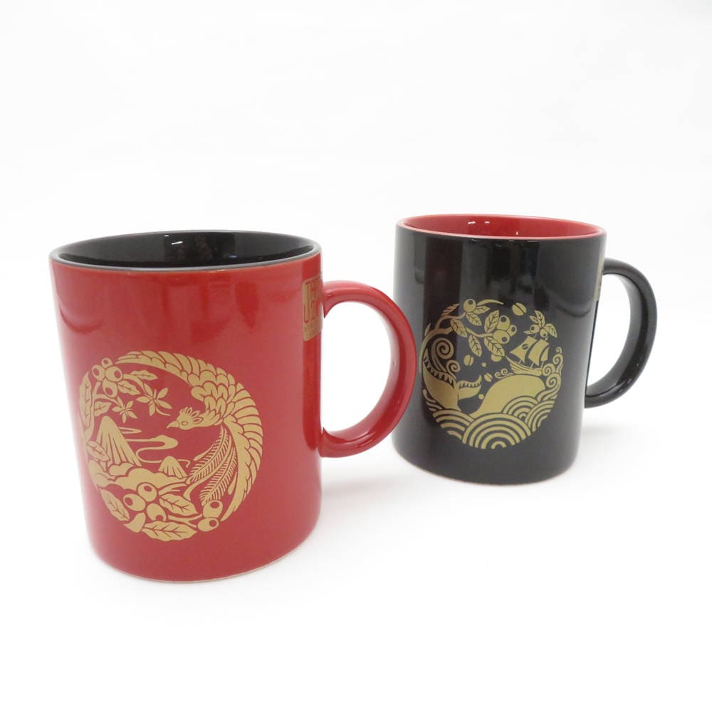 美品 STARBUCKS スターバックス ニューイヤー JAPAN 2011 マグカップ 2点 セット スタバ SM4574J2 【中古】