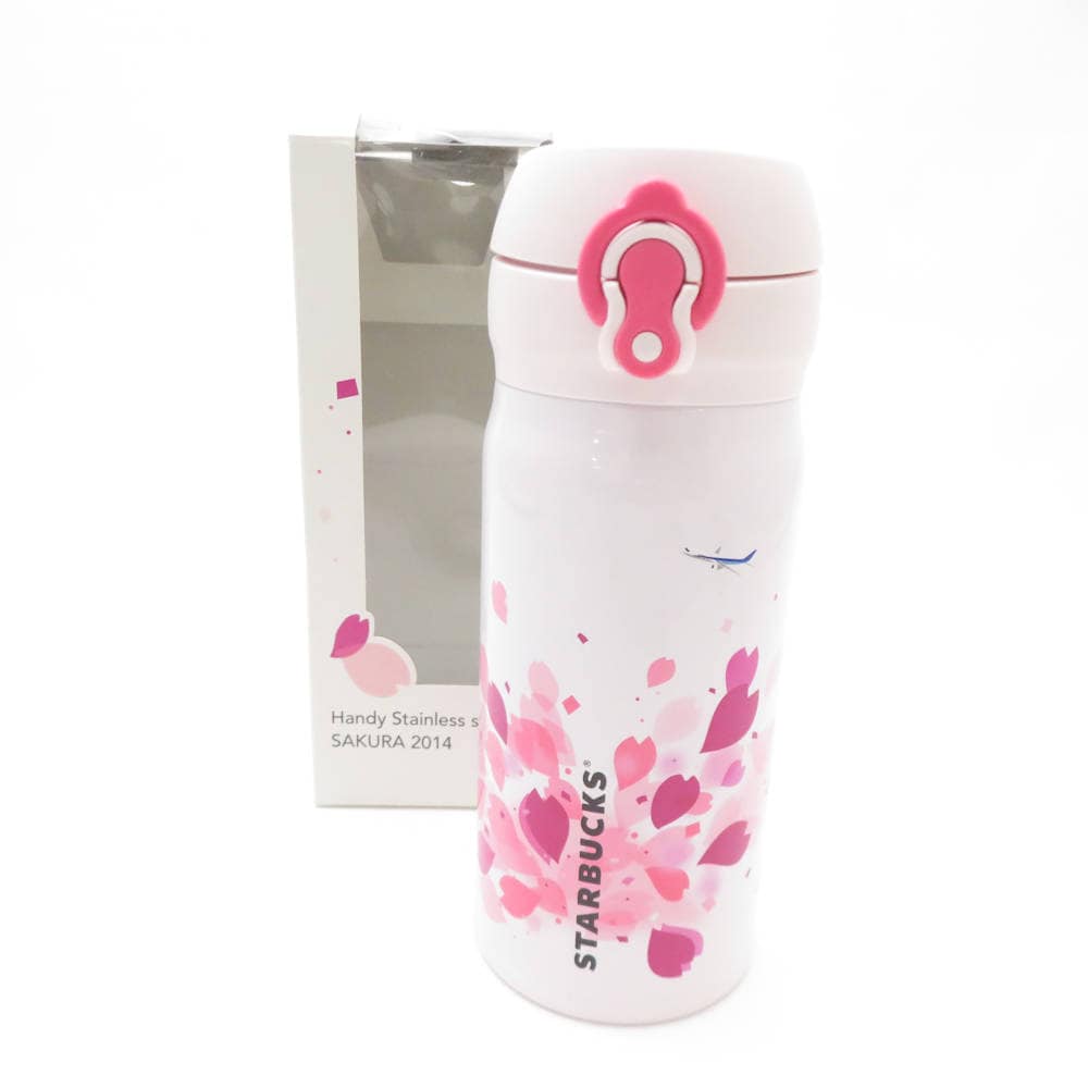 未使用 STARBUCKS スターバックス ハンディーステンレスボトル さくら2014 タンブラー 1点 水筒 マイボトル スタバ SM4580J2 【中古】