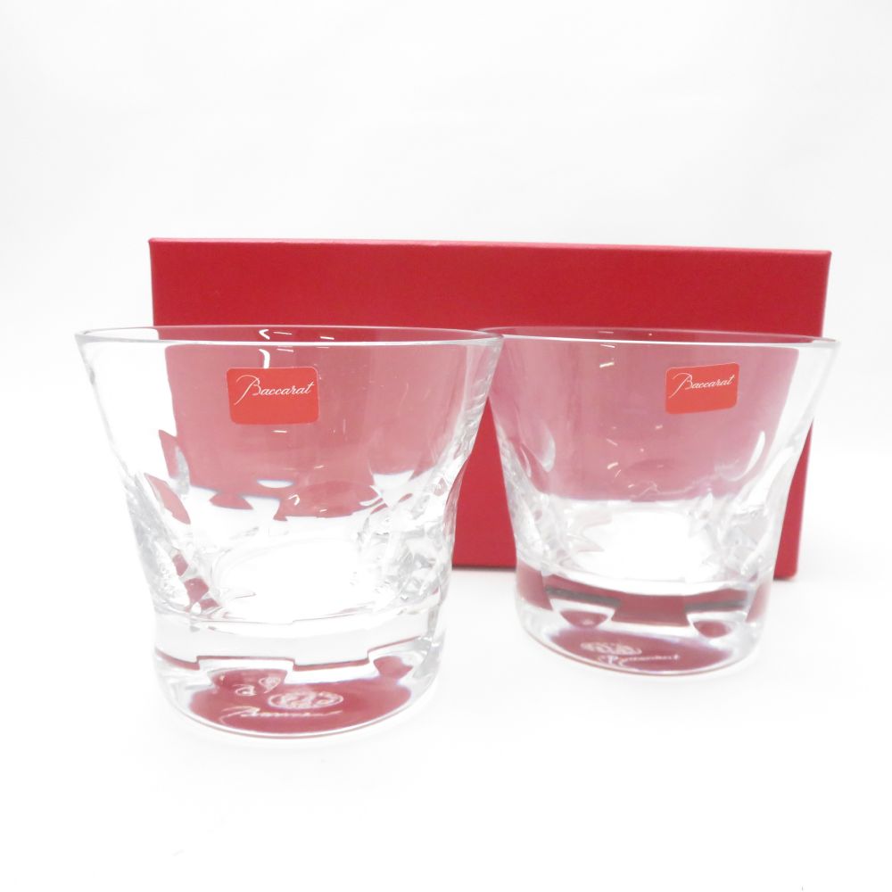 美品 Baccarat バカラ ベルーガ タンブラー 2点 クリスタル ペア ロックグラス オールドファッション SY13336G1 【中古】