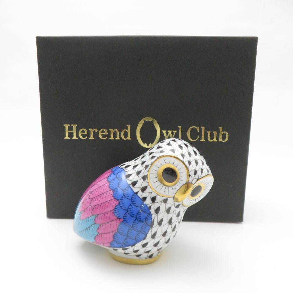 未使用 Herend ヘレンド 世界のふくろう コリントのふくろう 2005年 フィギュリン 1点 限定3000個 置物 フクロウ 梟 Owl Club SC9032D2 【中古】