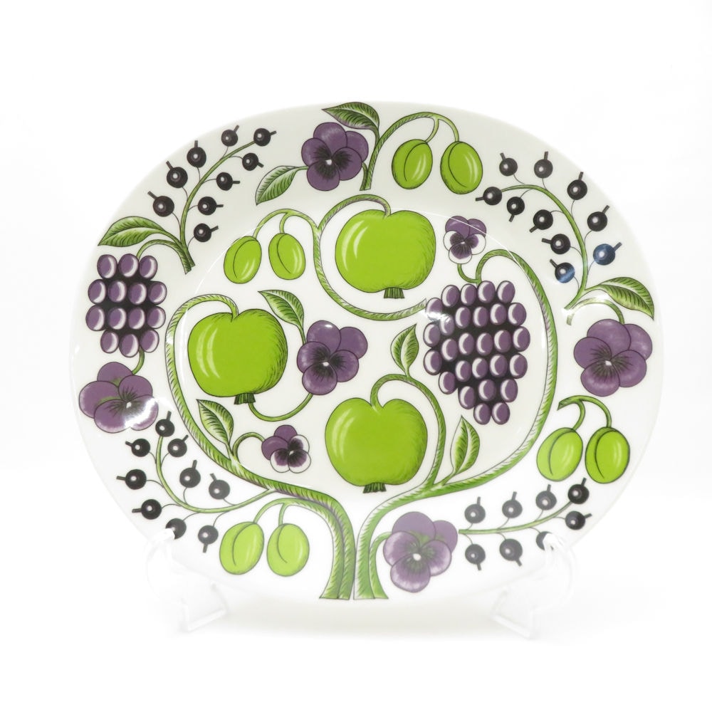 ARABIA アラビア パラティッシ パープル オーバルプレート 36cm 大皿 SC8995G1 【中古】