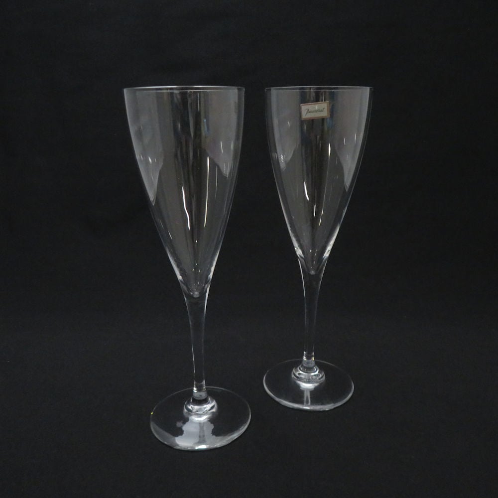 未使用 Baccarat バカラ ドンペリニョン シャンパングラス 2客 ペア H21cm シャンパンフルート SC9046G1 【中古】