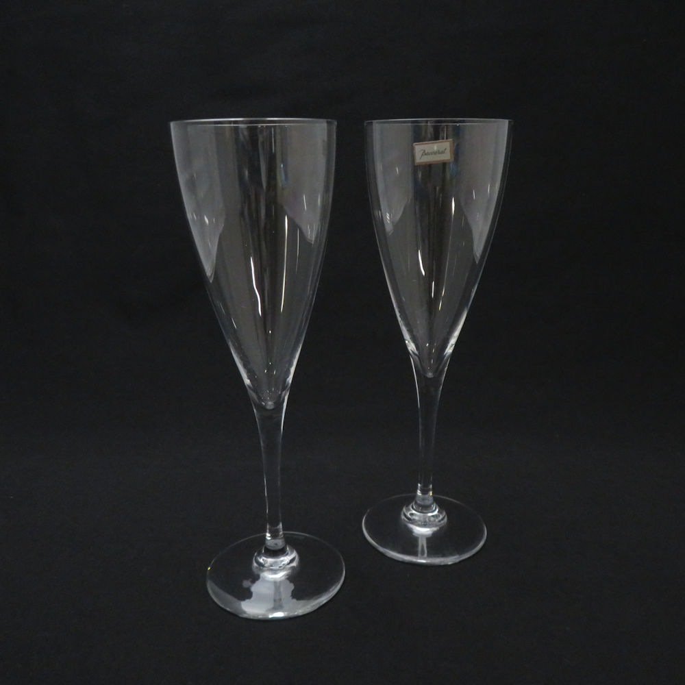 未使用 Baccarat バカラ ドンペリニョン シャンパングラス 2客 ペア H21cm シャンパンフルート SC9046G1 【中古】