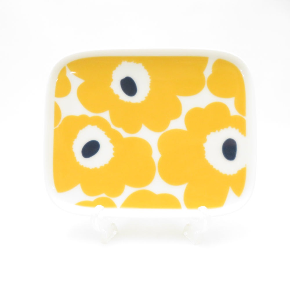 未使用 marimekko マリメッコ ウニッコ スクエアプレート 15×12cmプレート 小皿 SC9014B2 【中古】
