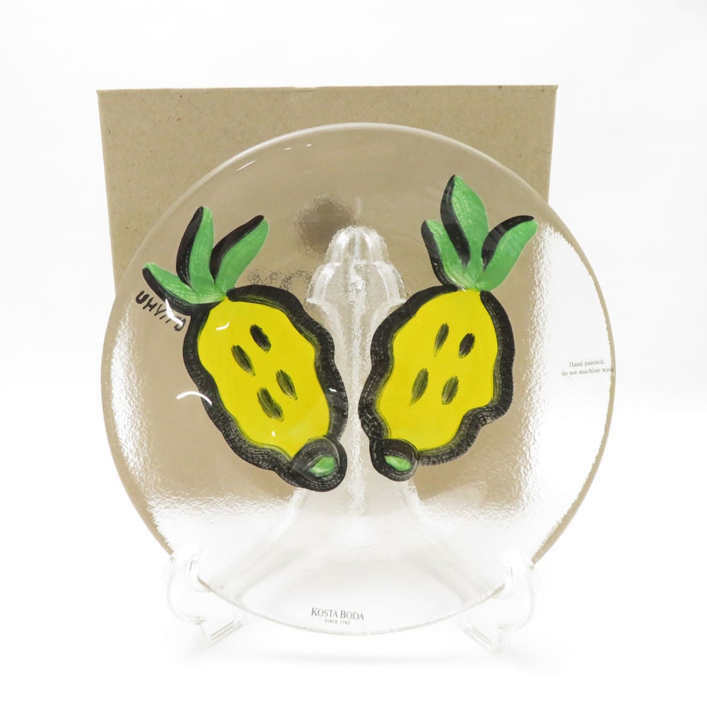 未使用 KOSTA BODA コスタボダ LIMONCINO リモンチーノ 中皿 19cmプレート Small plate レア 希少 SY13369X2 【中古】