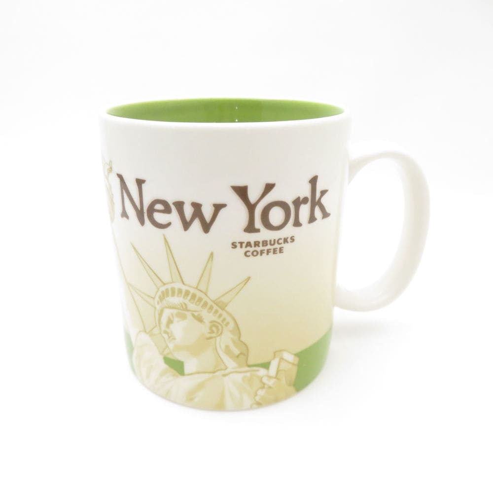 美品 STARBUCKS スターバックス グローバルアイコンシリーズ ニューヨーク マグカップ 陶器 473ml スタバ 限定 アメリカ ご当地マグ SC9085X2 【中古】