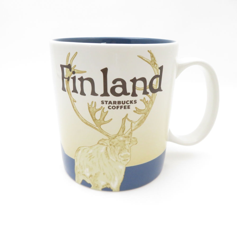 美品 STARBUCKS スターバックス グローバルアイコンシリーズ フィンランド マグカップ 陶器 スタバ 限定 ご当地マグ SC9088X2 【中古】