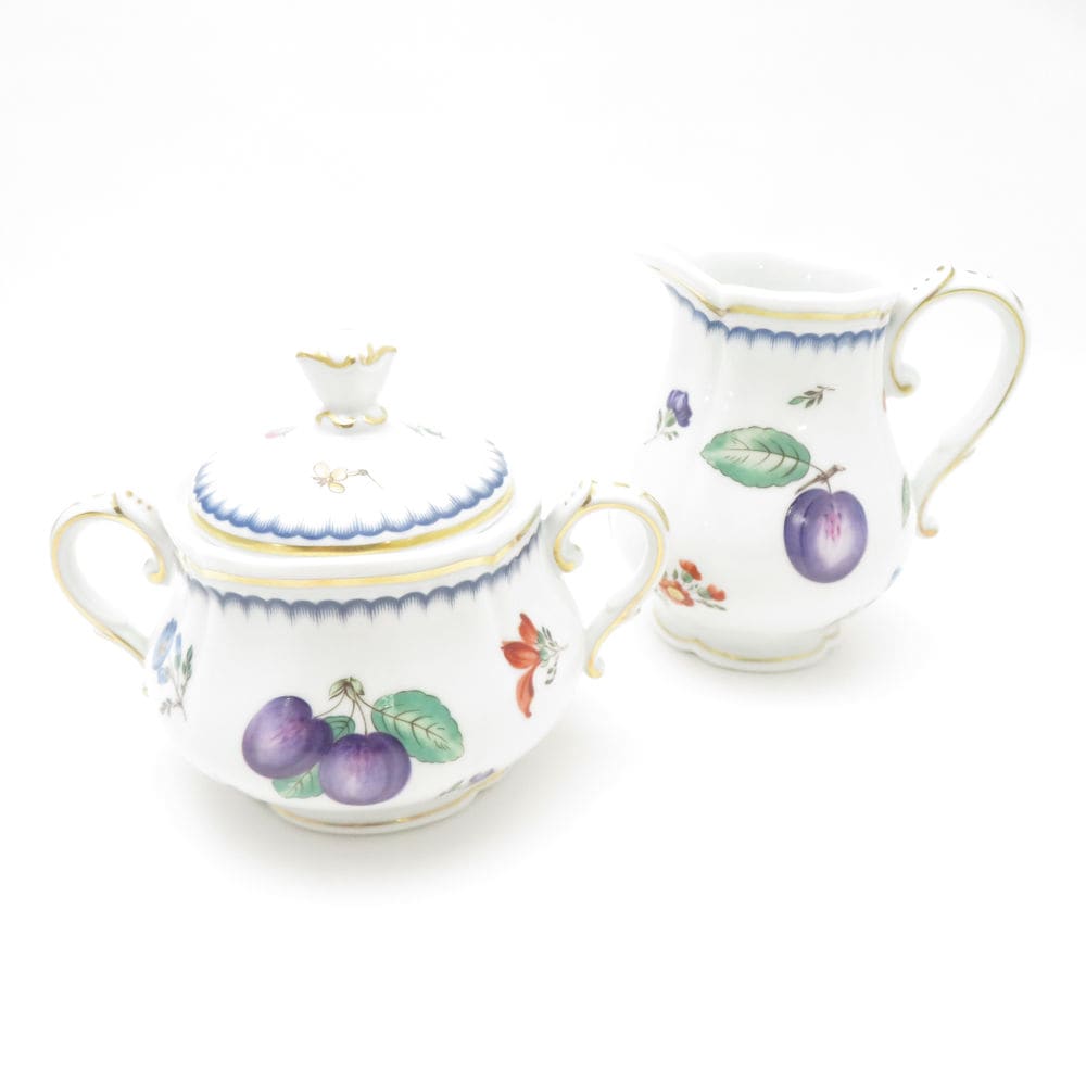美品 Richard Ginori リチャードジノリ イタリアンフルーツ クリーマー シュガーポット セット クリーム 砂糖 SN394H2 【中古】