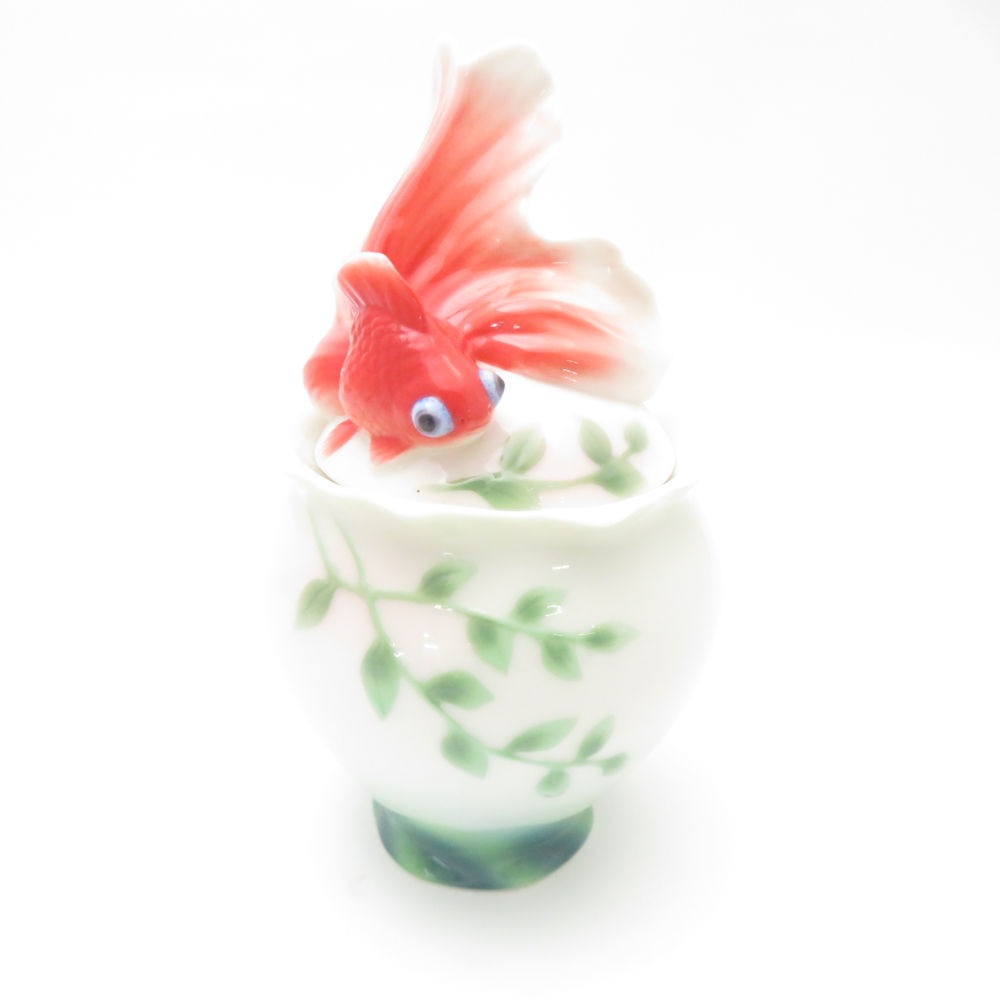 未使用 FRANZ フランツ シュガーポット 砂糖 ボックス 金魚 ゴールドフィッシュ SM4592J1 【中古】