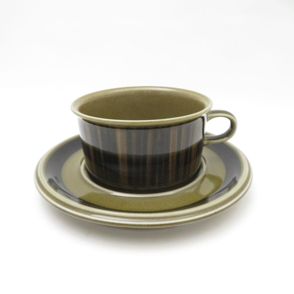 ARABIA アラビア KOSMOS コスモス ティーカップ＆ソーサー 旧ロゴ 王冠マーク 北欧 SM4645A3 【中古】