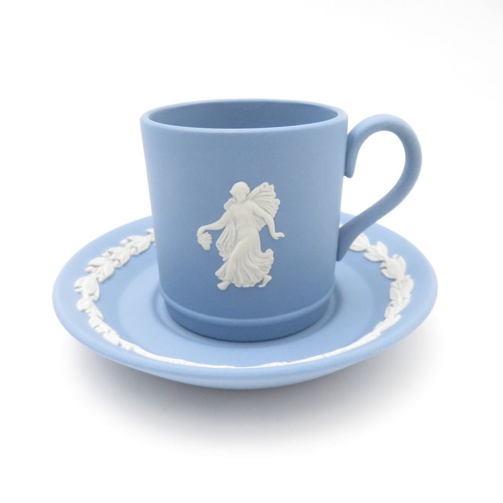 WEDGWOOD ウェッジウッド ダンバリーミント 「ジャスパー」 デミタスカップ＆ソーサー THE DANBURY MINT SY13295B3 【中古】