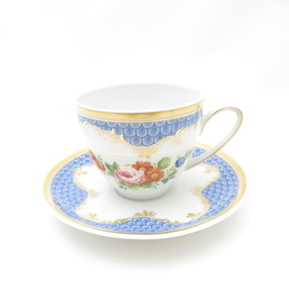 美品 HUTSCHENREUTHER フッチェンロイター ダンバリーミント デミタスカップ＆ソーサー 金彩 THE DANBURY MINT SY13298B3 【中古】