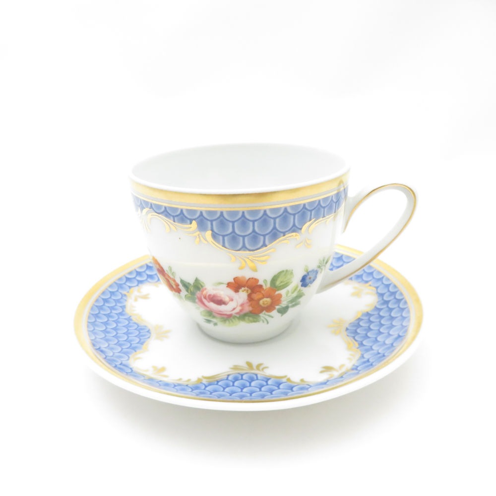 美品 HUTSCHENREUTHER フッチェンロイター ダンバリーミント デミタスカップ＆ソーサー 金彩 THE DANBURY MINT SY13298B3 【中古】