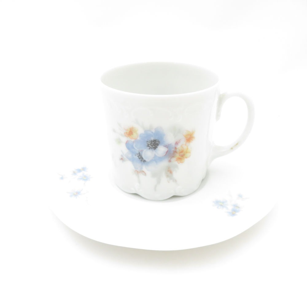 美品 Rosenthal ローゼンタール ダンバリーミント 「クラシックローズ」 デミタスカップ＆ソーサー THE DANBURY MINT SY13310B3 【中古】