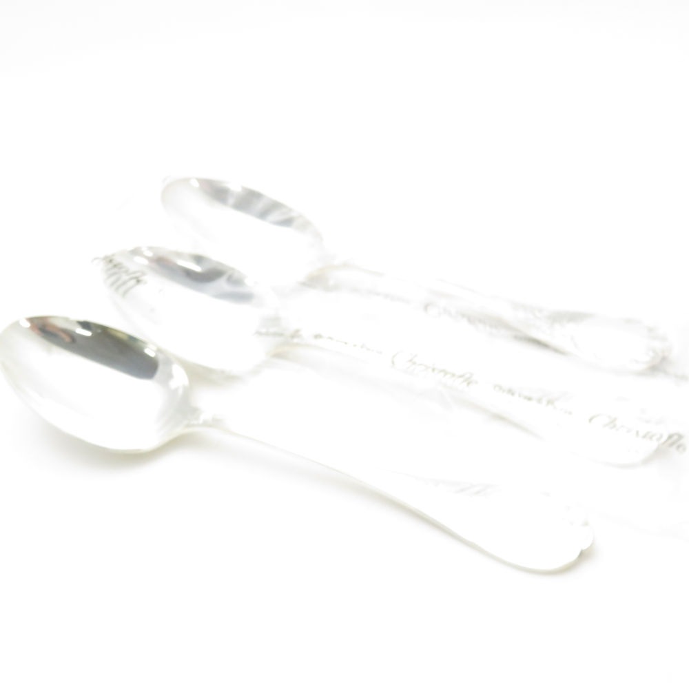 未使用 Christofle クリストフル マルリー テーブルスプーン 3点 シルバー セット 20.5cm カトラリー SC9170B3 【中古】