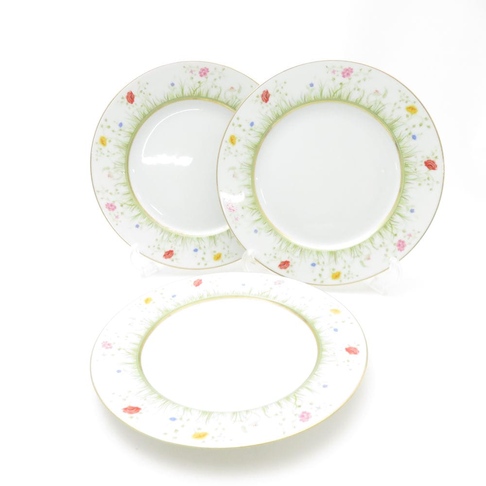 未使用 HAVILAND アビランド Floralies 中皿 3枚 セット 21cmプレート パン ケーキ SM4711U2 【中古】