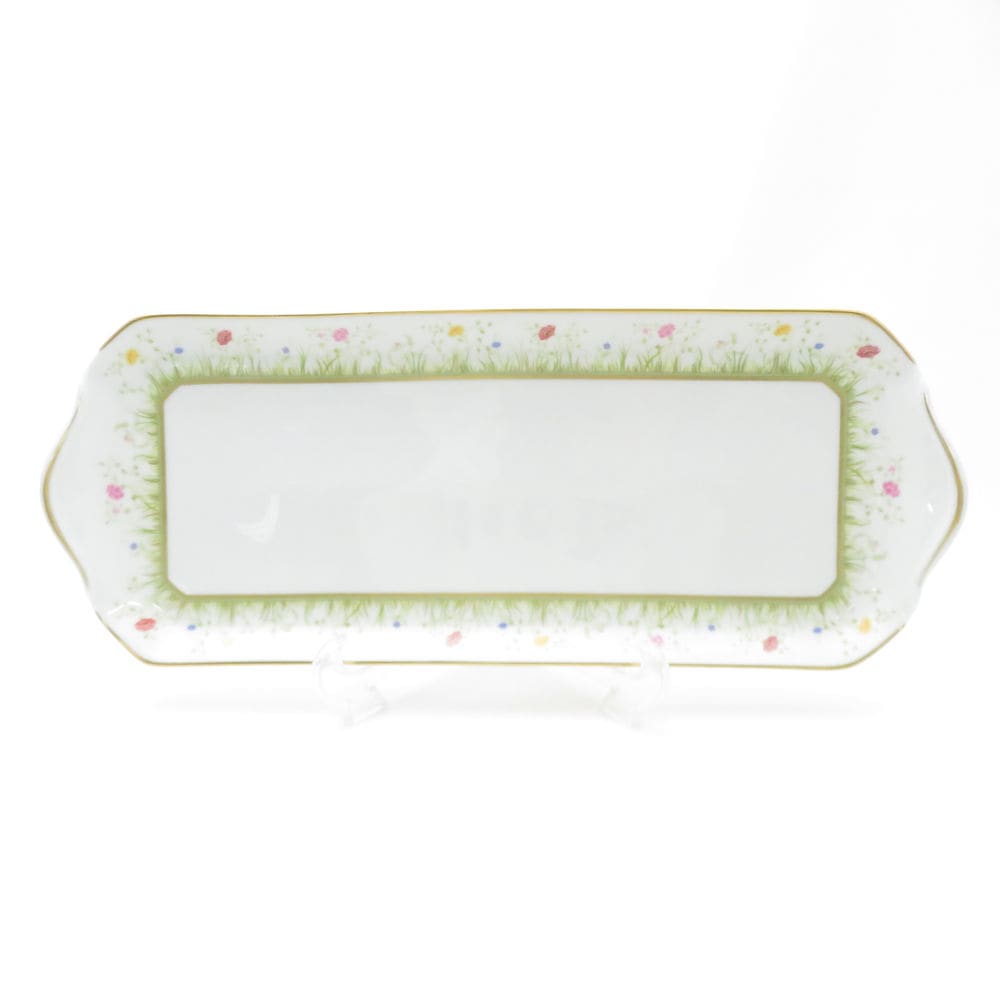 未使用 HAVILAND アビランド Floralies サンドイッチトレー 39cmプレート 大皿 トレイ 長方形 SM4712U2 【中古】