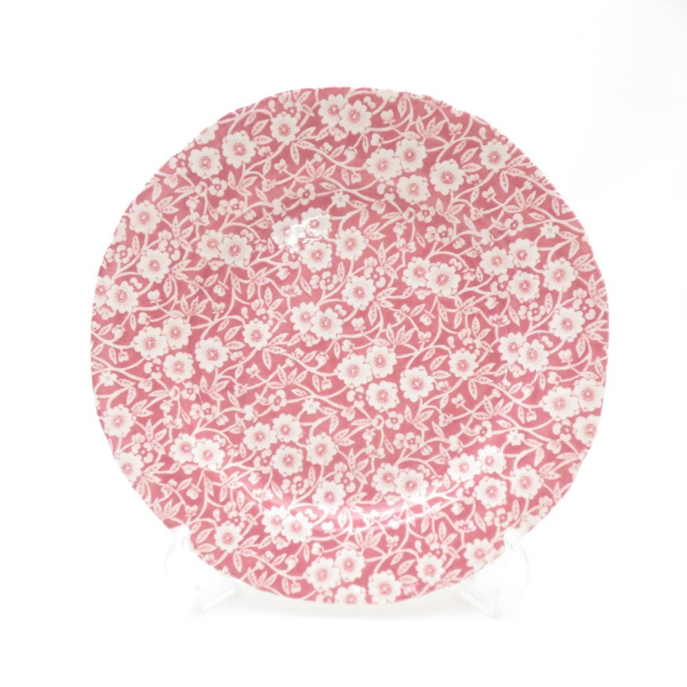 美品 BURLEIGH バーレイ ピンクキャリコ 中皿 21cmプレート 花 フラワー SN431X1 【中古】