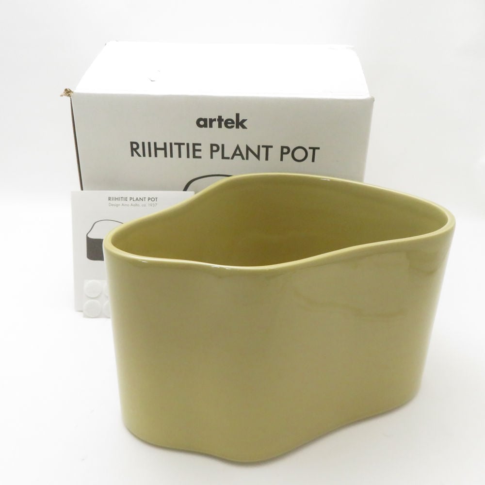 未使用 Aladdin アラジン リーヒティエ プラント ポット Riihitie Plant Pot タイプA 植木鉢 スモール 花瓶 北欧 ライトグリーン SM4764E1 【中古】