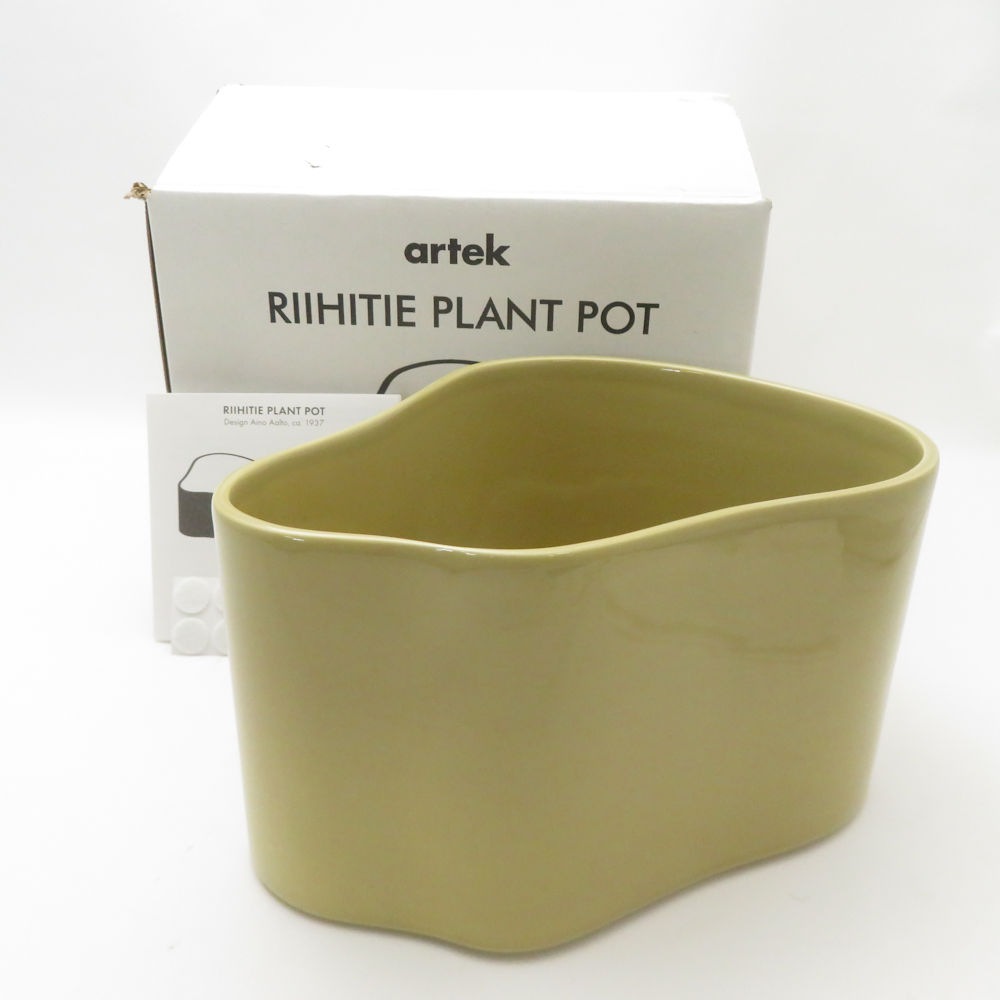 未使用 Aladdin アラジン リーヒティエ プラント ポット Riihitie Plant Pot タイプA 植木鉢 スモール 花瓶 北欧 ライトグリーン SM4764E1 【中古】