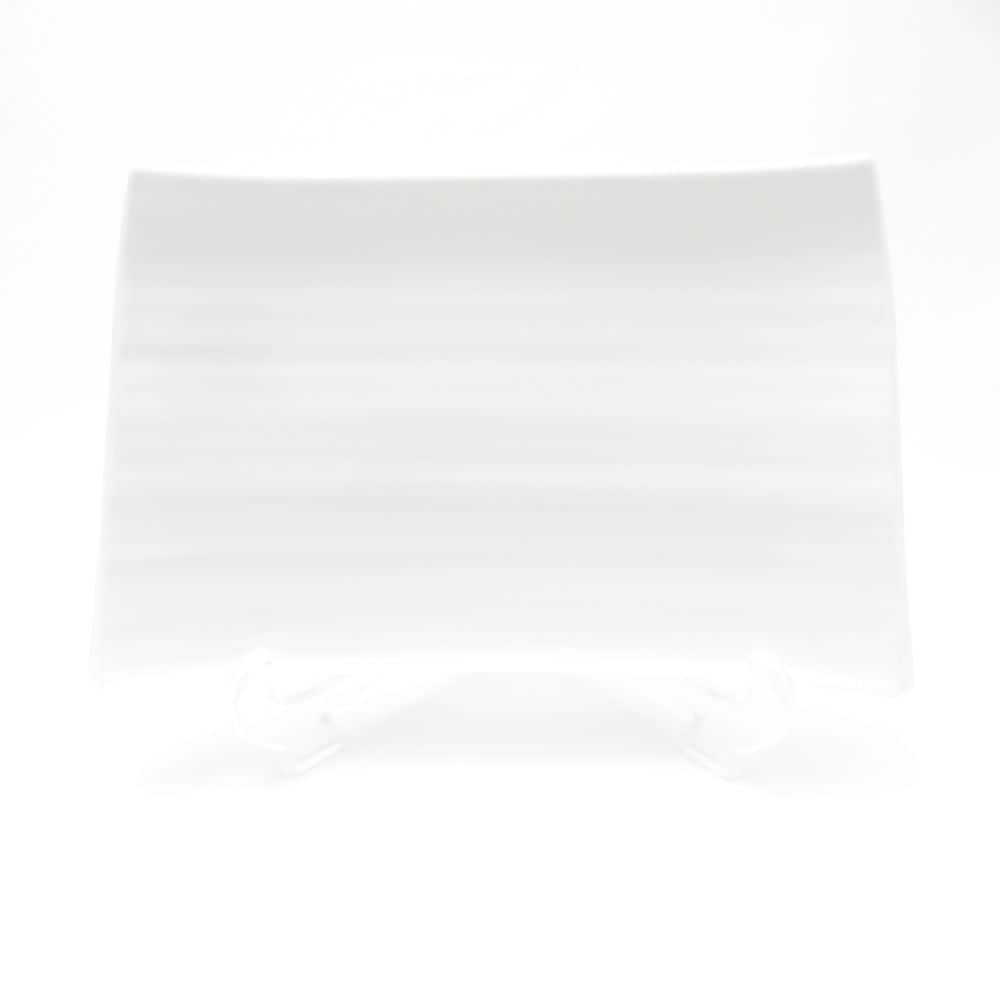 未使用 Satoshi Takaku 高久敏士 長方形皿 20cmプレート 中皿 白磁 SC9239F2 【中古】