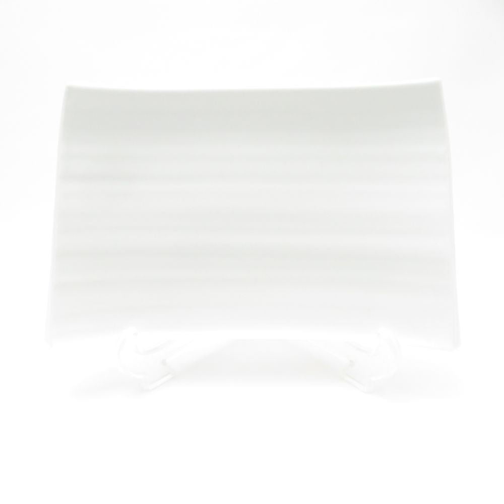 未使用 Satoshi Takaku 高久敏士 長方形皿 20cmプレート 中皿 白磁 SC9239F2 【中古】