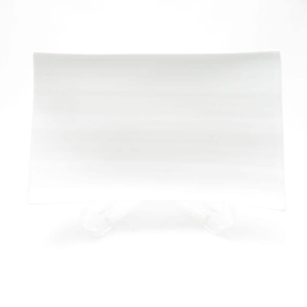 未使用 Satoshi Takaku 高久敏士 長方形皿 20cmプレート 中皿 白磁 SC9240F2 【中古】