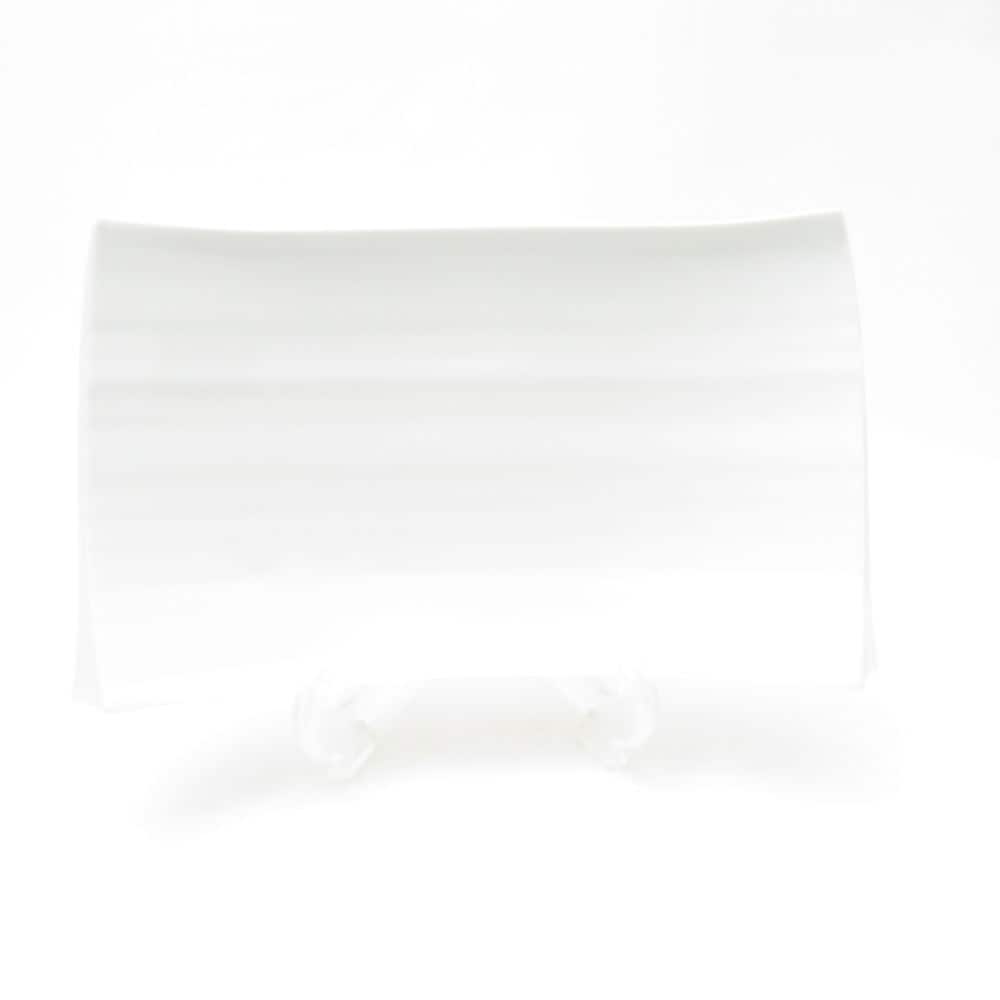 未使用 Satoshi Takaku 高久敏士 長方形皿 20cmプレート 中皿 白磁 SC9241F2 【中古】