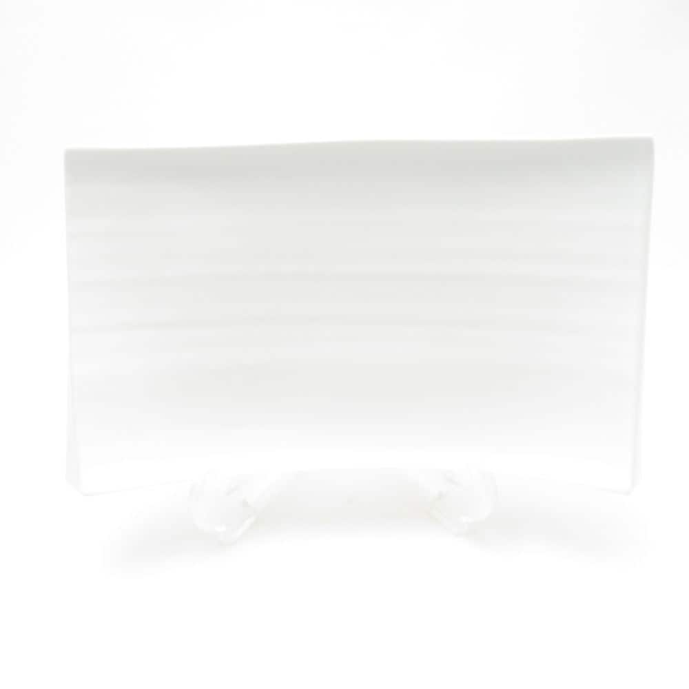 未使用 Satoshi Takaku 高久敏士 長方形皿 20cmプレート 中皿 白磁 SC9242F2 【中古】