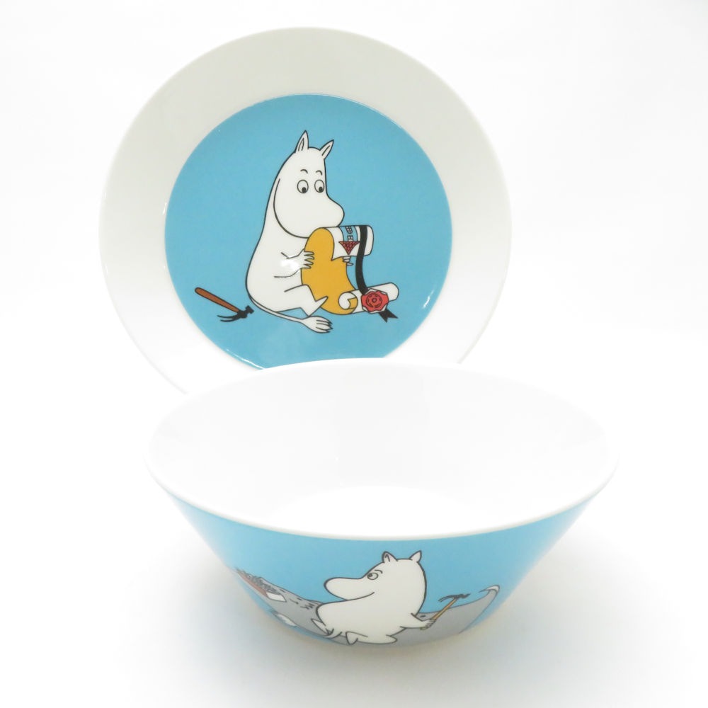 ARABIA アラビア ムーミン 中皿 ボウル 2点 セット 19cmプレート 深皿 北欧 SC9158H2 【中古】