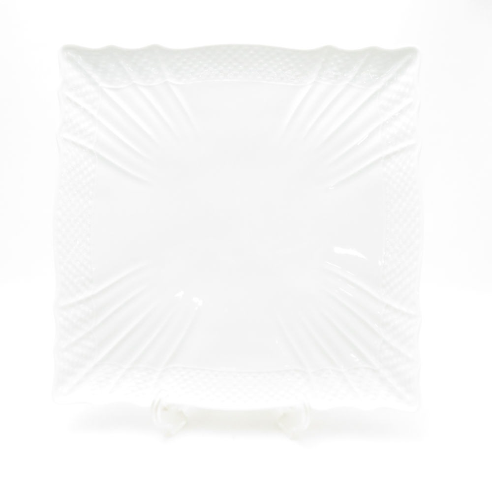 美品 Richard Ginori リチャードジノリ ベッキオホワイト スクエアプレート 27cm 大皿 ディナー SM4776H2 【中古】