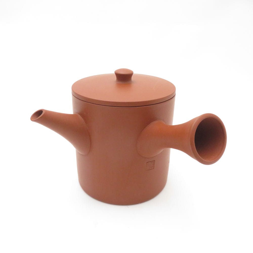 常滑焼 山田常山 急須 朱泥 常山 六歌仙 細字彫 煎茶道具 和食器 SU13230S1 【中古】